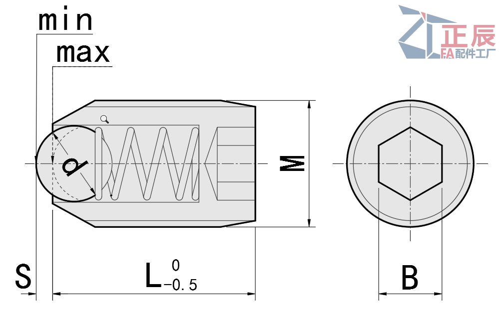 Ball Plungers Economy Model BPU BPM BPQ