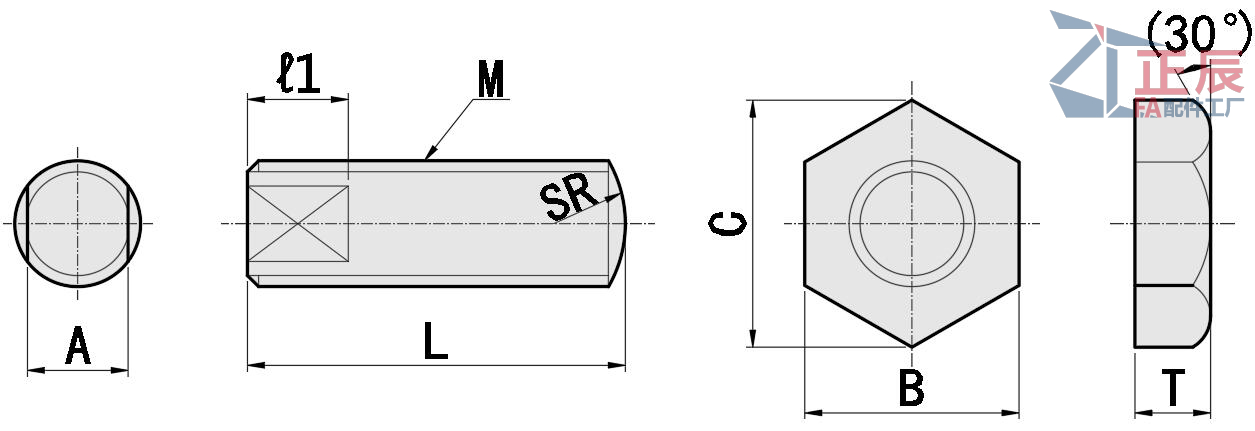 Adjusting Stopper Screws Wrench Flats ANS SANS