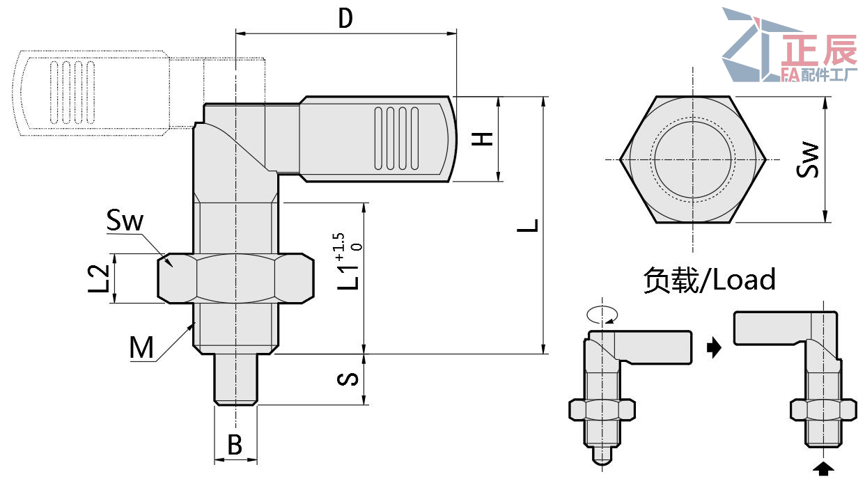 Indexing Plungers Fine Thread Lever Nuts PXVB PXVBK