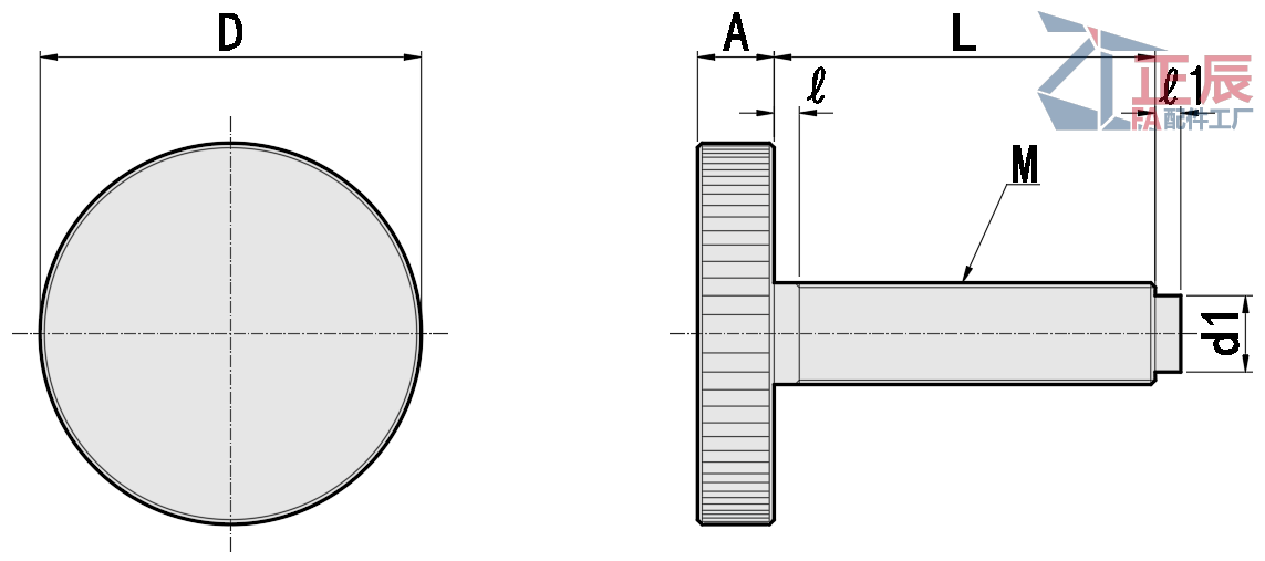 Knurled Knobs with Tip Pad NOOSP