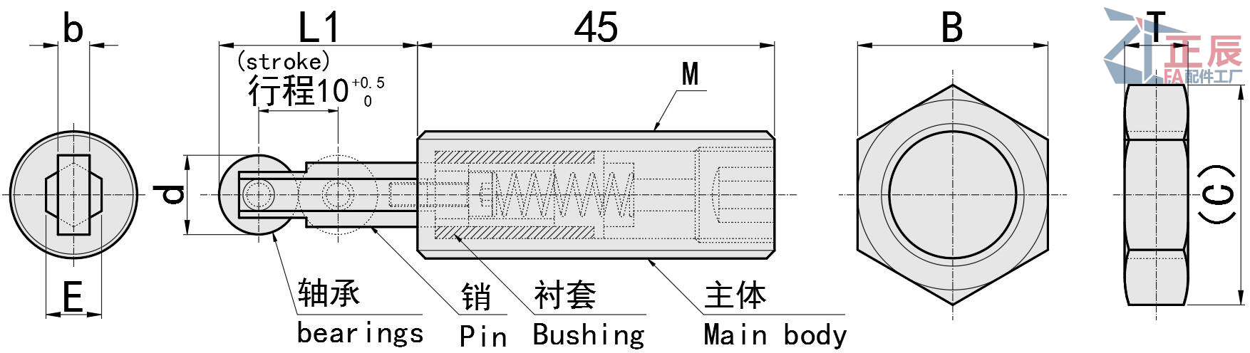 Roller Plungers Bolt Light or Heavy Load Option RBPJ