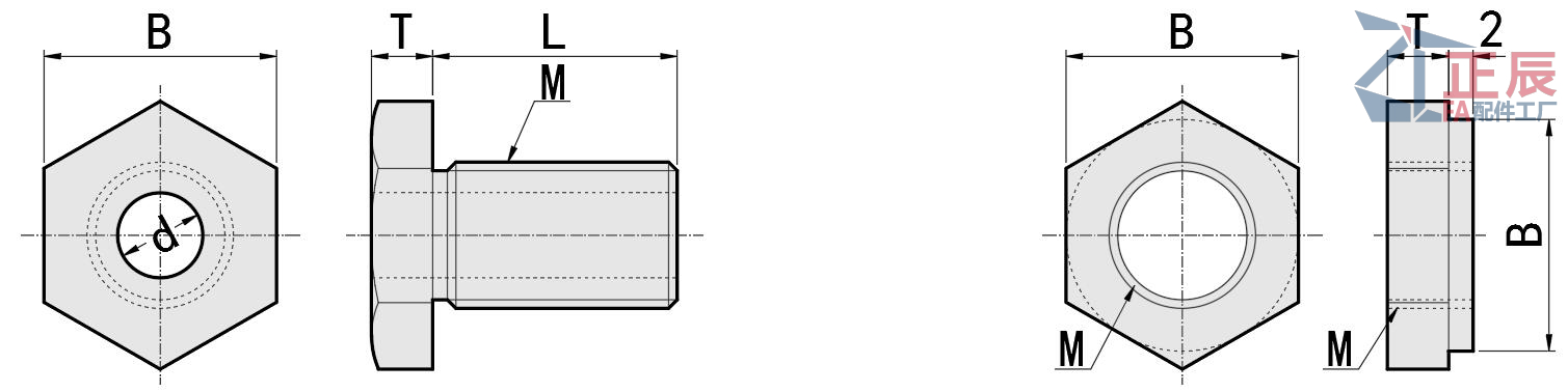 Leveling Bolts with hole and nut LVB LVBM LVBS