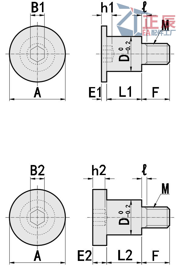 Stepped Screws Low Head Configurable Step Length DBTB DBTM DBTS