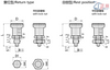 Indexing Plungers Aluminum Knob Rest Position PXSA PXRA