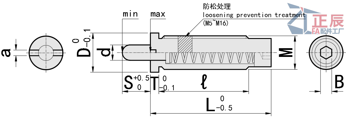 Spring Plungers with Flange FPJH FPJL