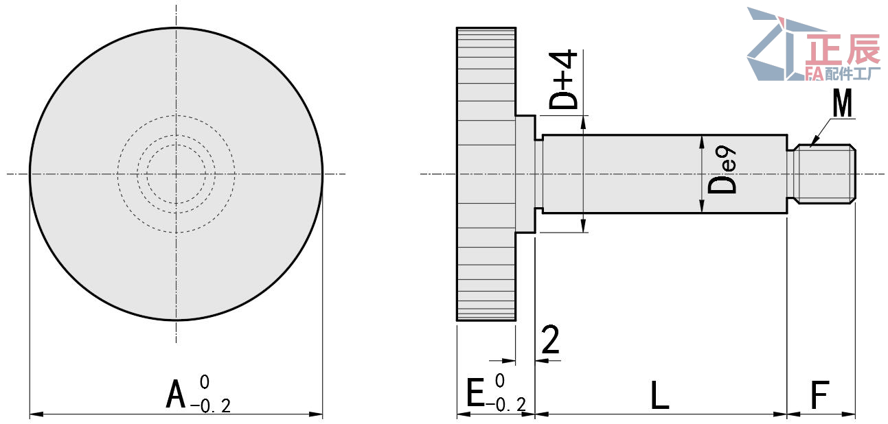 Shoulder Screws Large Head Tolerance e9 MSBY