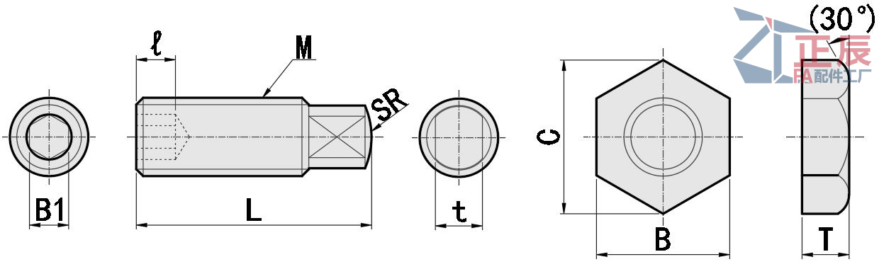 Adjusting Stopper Screws Hex Socket Tip Flats HANS SHANS