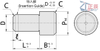 Large Head Locating Pin Round Head Flat Tip Straight PDA