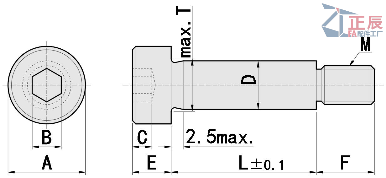 Shoulder Screws Tolerance g6 MSBH