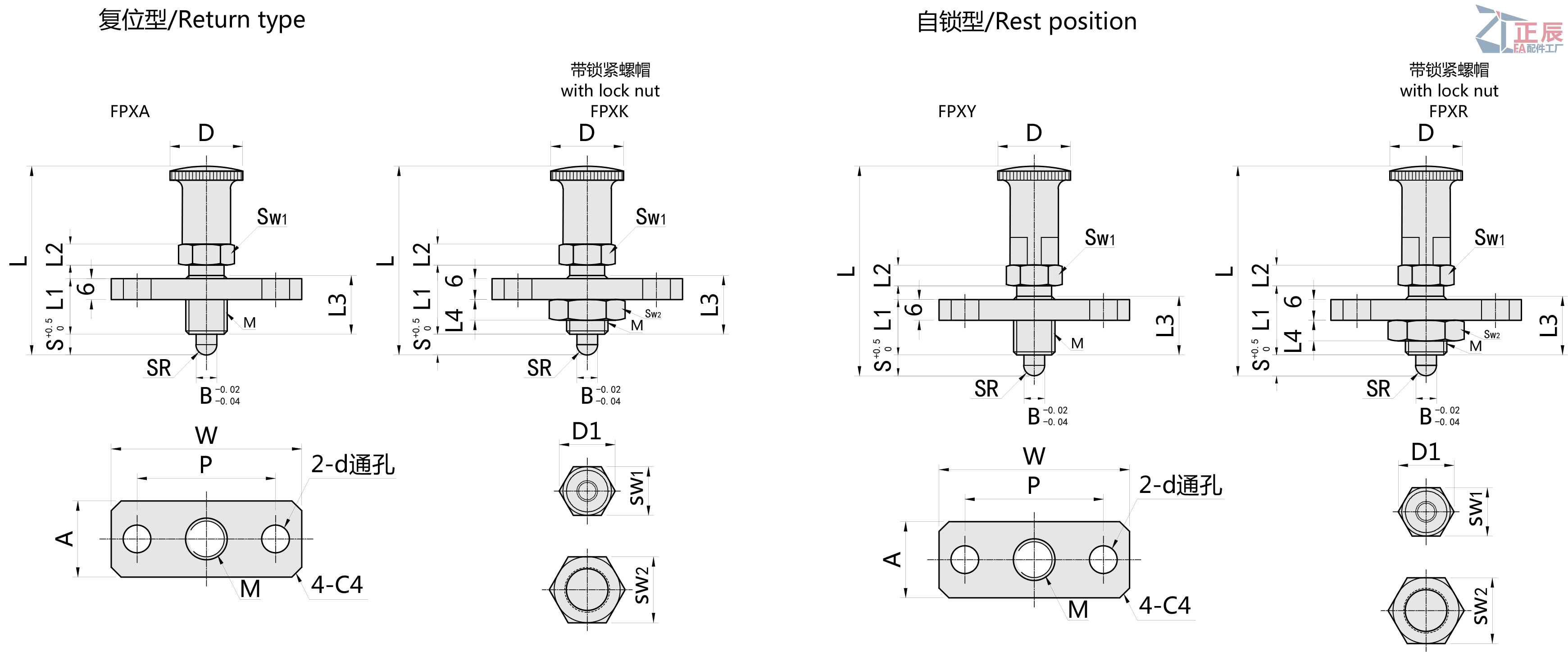 Steel with locking Indexing Plungers Flanged FPXA