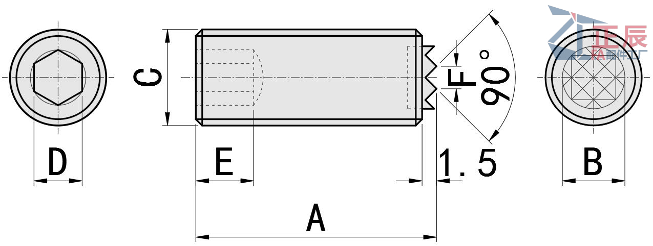 Gripper screw studs Form ZT18