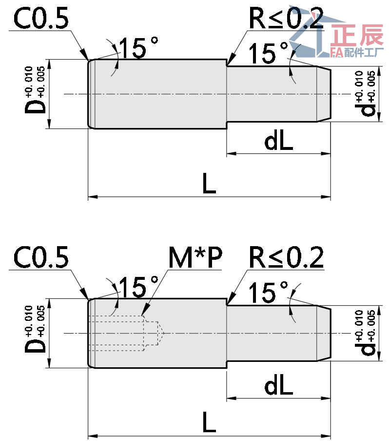 Stepped Dowel Pin MSFW 