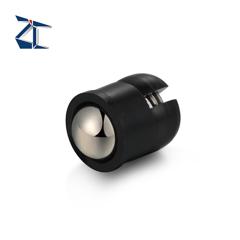 Press Fit Spring Plungers smooth with collar and ball self-clamping