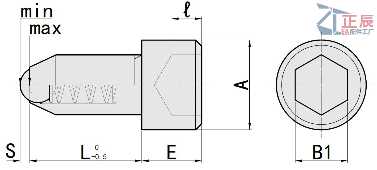 Ball Plungers Hexagon Socket Head Cap Screw BPRL BPRH