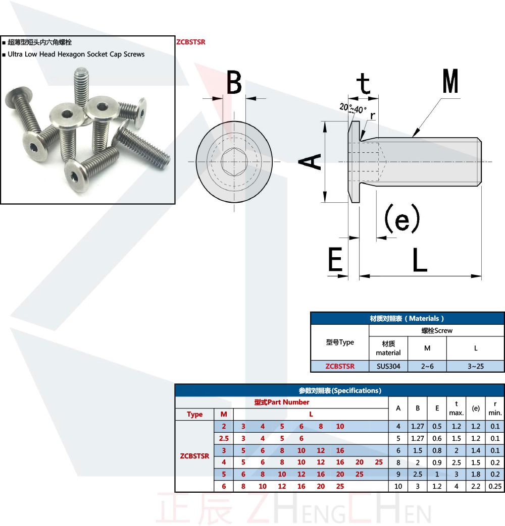 Ultra Low-Profile Hex Socket Cap Screw