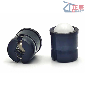 Press Fit Spring Plungers smooth with collar and ball self-clamping