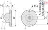 Ball Rollers Milled Flange Mounting Type with Waste Discharge Hole/Slit BCF