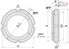 Fine U Nut Prevailing Torque Bearing lock Nut FUNT FUNTS FUNTC