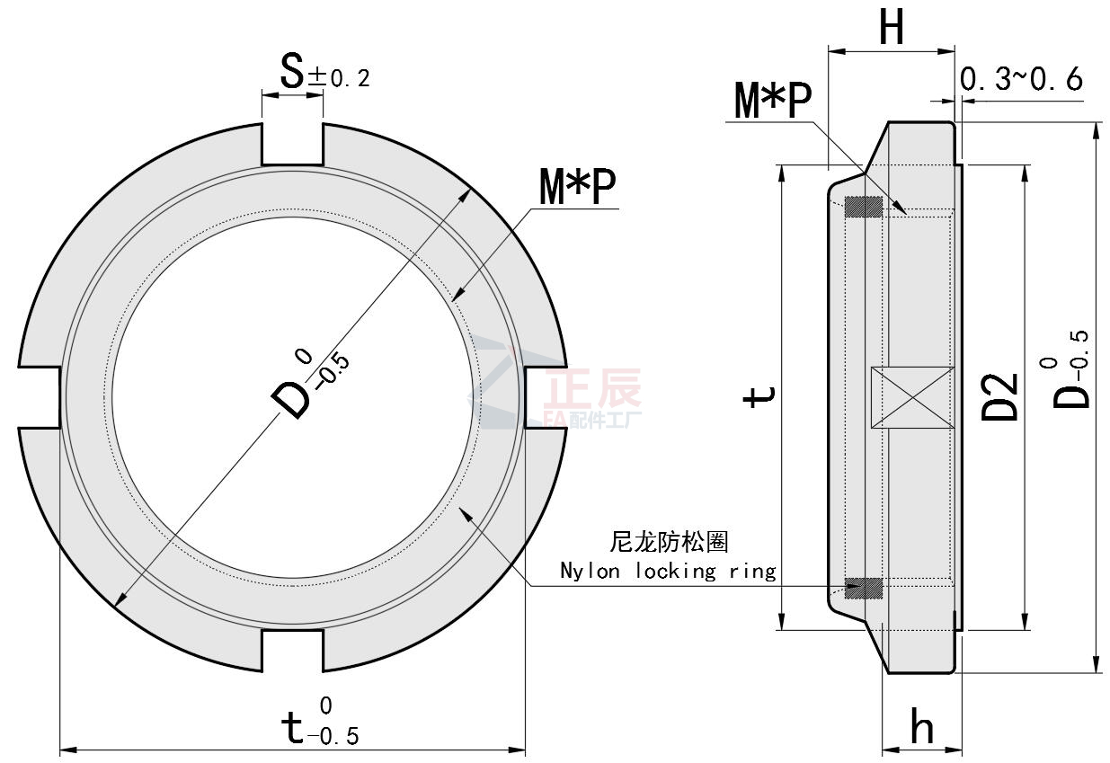  Nylon Torque Bearing lock Nut