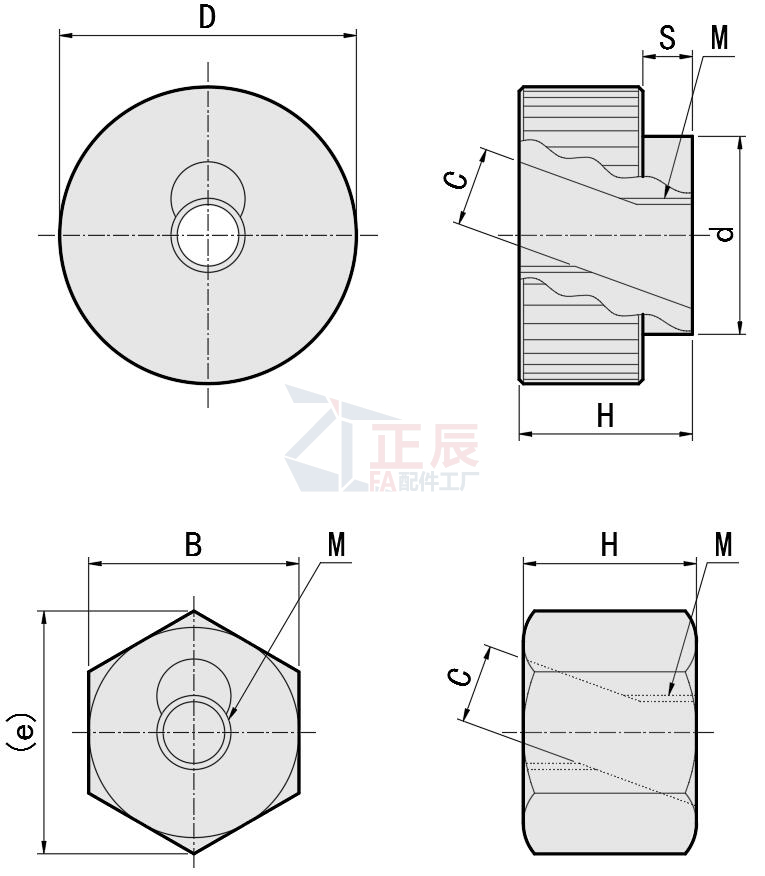  Knurled Nuts Quick-Lock Nuts Thumb QCN QCNS