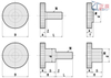 Knurled Knobs L Dimension Standard NOB