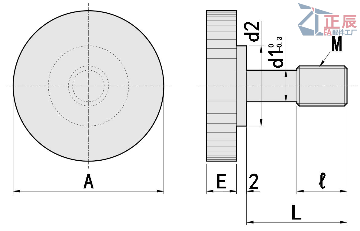 Captive Screws Knurled Large Flat Head Stainless Steel RNCB