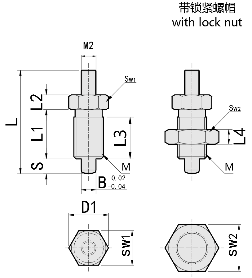 Indexing Plungers pin Knobless Compact PXNK