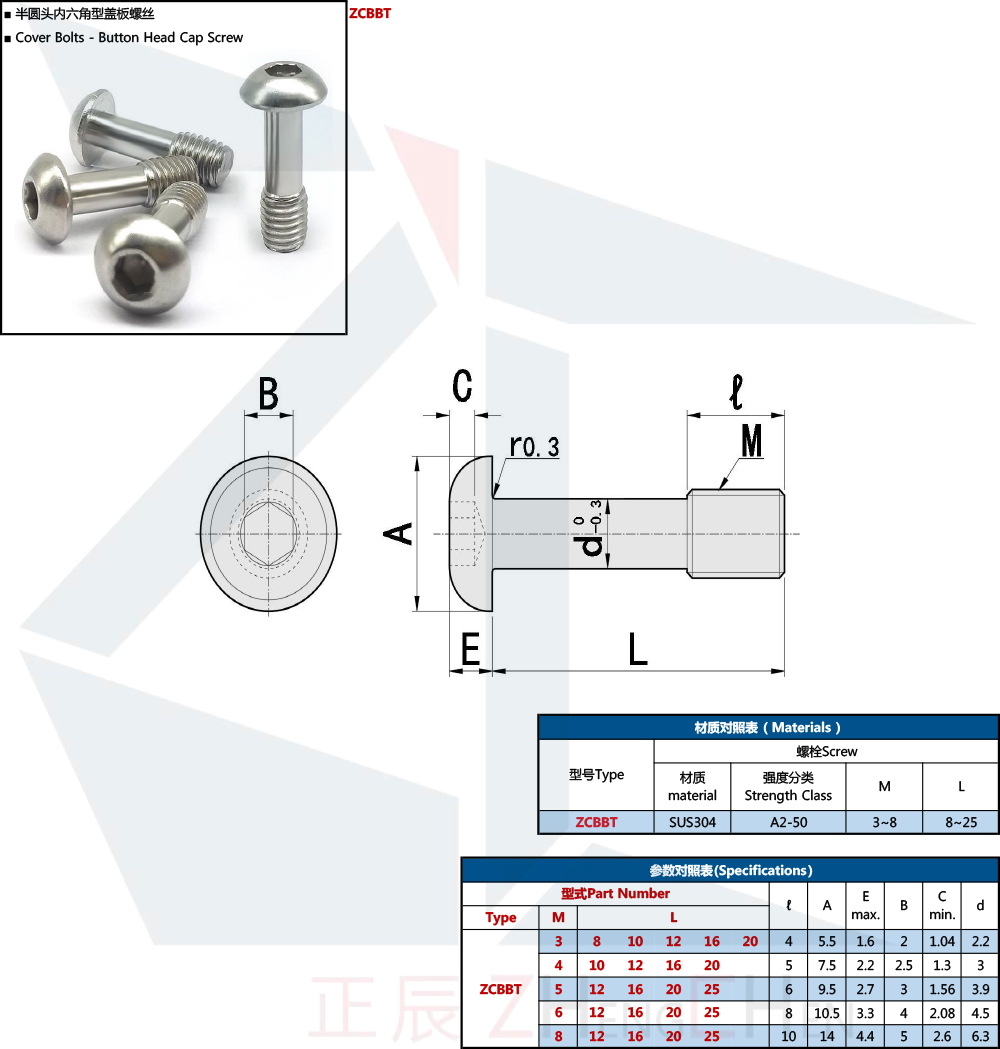 Captive Screws - Button Head