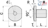 Nickel hardness Ball Buttons Tapped TBBT