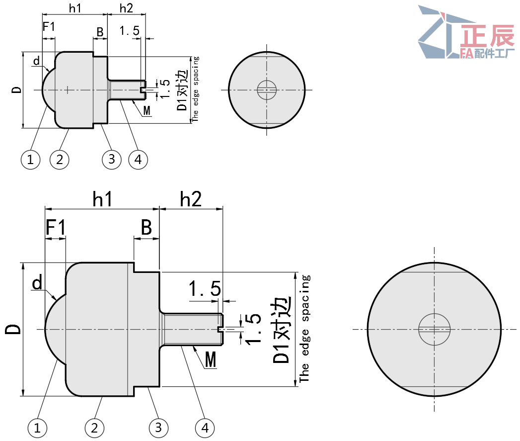 Ball Rollers Milled Screw Mounting Type BCBE