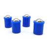 Short Press-Fit smooth Ball Plungers with collar and ball blue