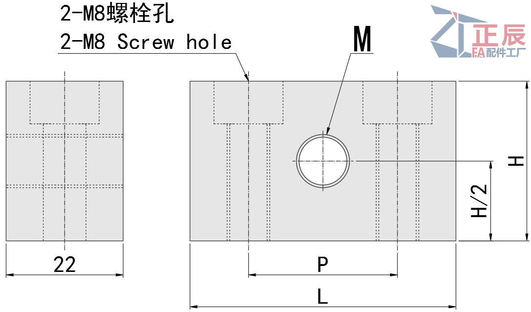 Threaded Stopper Blocks 1018 Carbon Steel Trivalent Chromate STBN