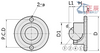 Stainless steel BCHF Flange Mount Ball Transfers 