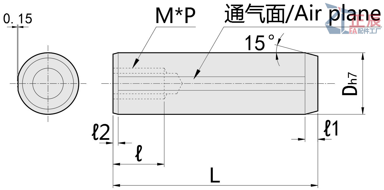 Tapped Dowel Pin Oversized m6 Diameter Tolerance MSTM MSTH